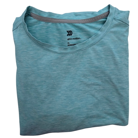 All in Motion Blue Short Sleeve Tee Moisture Wicking Fabric - Picture 1 of 5